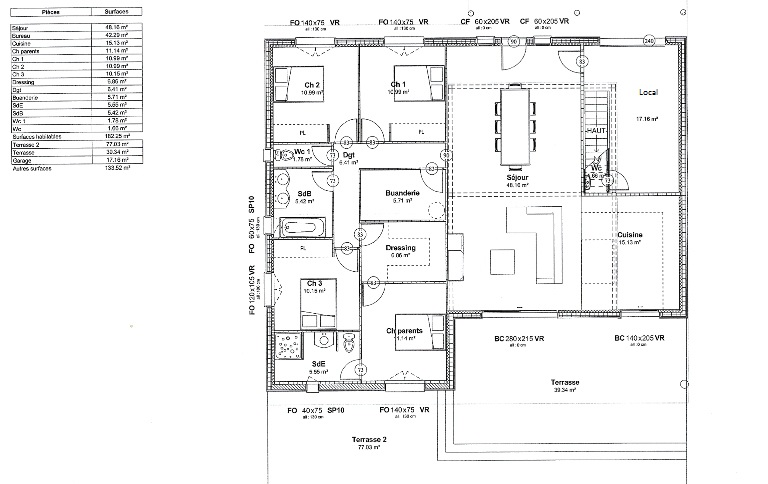 plan maison a ossature bois